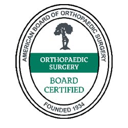 Dr. Wesley Bronson is board certified by the American Board of Orthopaedic Surgery